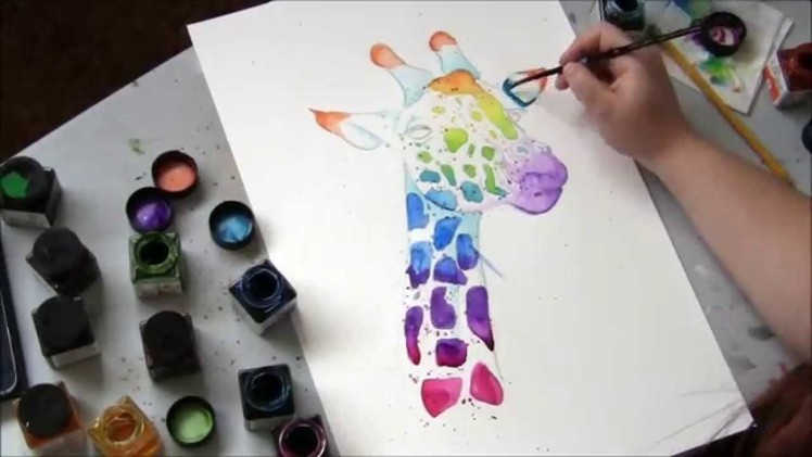 Giraffe - Watercolor Painting