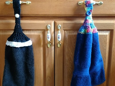 Hand Towels with Crocheted top by Jody