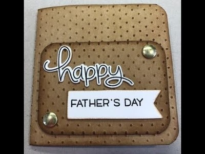 How to Create a Faux Leather Wallet.Card With Inks & Embossing Folder