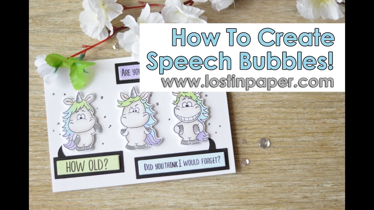 How to Create Speech Bubbles - Moody Unicorns from Gerda Steiner Designs