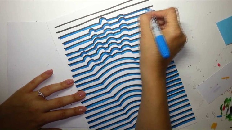 How to draw a 3D hand - optical illusion