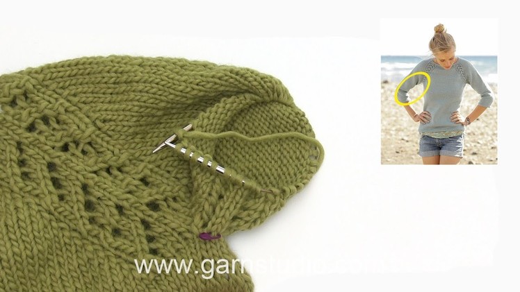 How to knit A.2 and how to decrease under the sleeve in DROPS 175-1