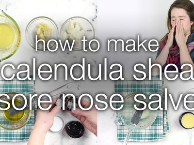 How to Make a Calendula Shea Sore Nose Salve