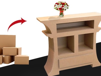 How to make a DIY furniture using cardboard very simple recycled crafts