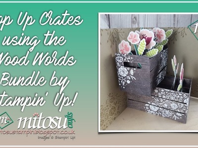 How to Make a Pop Up Crates Card with Wood Words Bundle and Other Stampin Up! Products