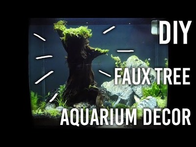 How to Make Aquarium Decor - Moss Fake Tree : DIY