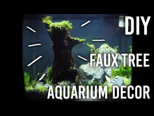 How to Make Aquarium Decor - Moss Fake Tree : DIY