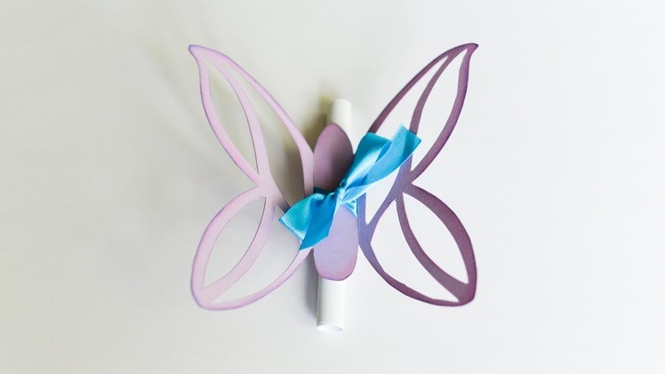 How to make : Paper Butterfly with Message | Papierowy Motyl z Wiadomością - Mishellka #233 DIY