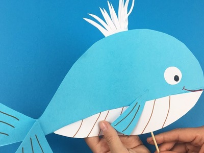 How to make paper Whale - Easy and funny DIY for kids