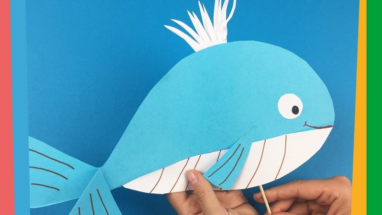 How to make paper Whale - Easy and funny DIY for kids