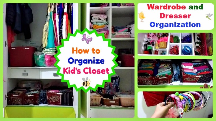 How to organize kids Clothes - Dresser - Toys - DIY organization tips  - Kids Room Tour Part 2