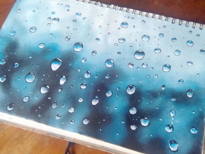 How to paint water drops in acrylics- water drops on glass