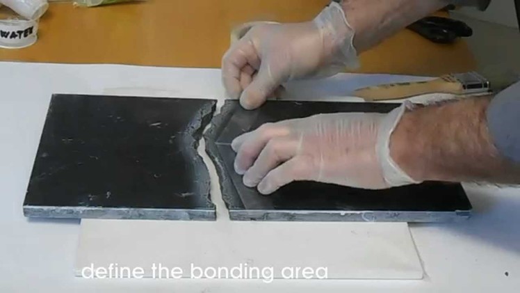 How to patch and polishing black broken marble