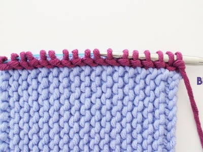 How to Pick Up and Knit on Garter Stitch Left Handed