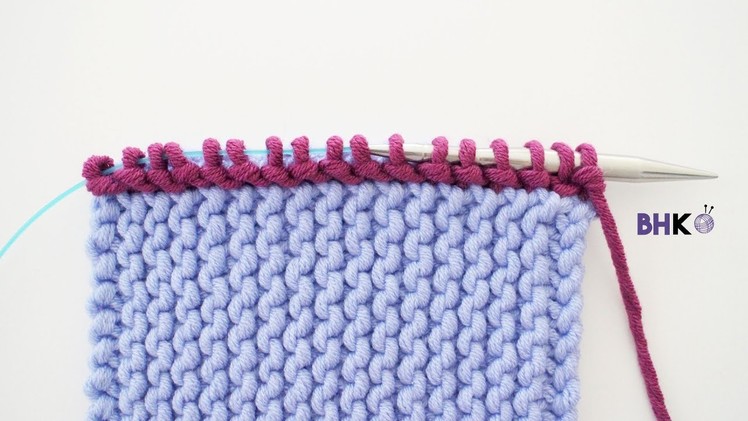 How to Pick Up and Knit on Garter Stitch Left Handed