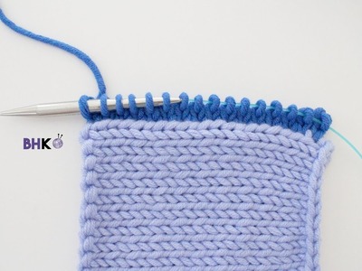 How to Pick Up and Knit on Stockinette Stitch Left Handed