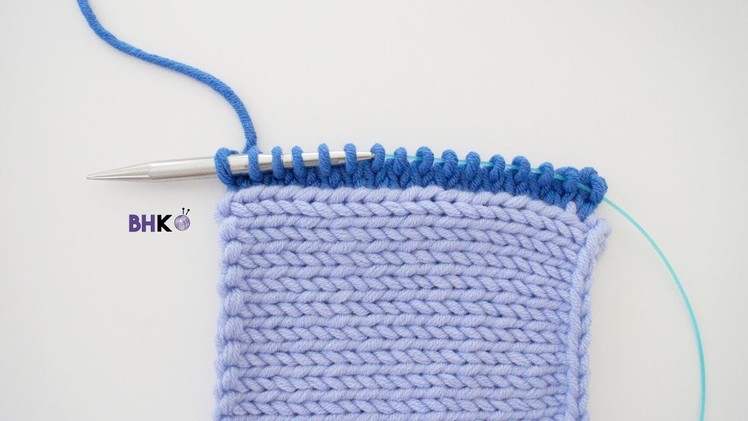How to Pick Up and Knit on Stockinette Stitch Left Handed