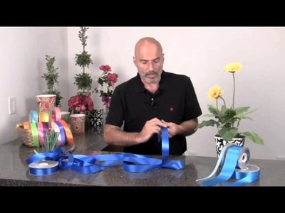 How to tie a floral bow for a potted plant