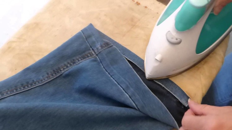 Jeans too long? How to take up jeans easily.