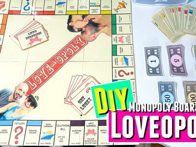 Lovopoly Board Game DIY, Anniversary gift DIY for him DIY gifts for boyfriend, HOW TO monopoly game