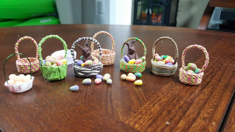 Miniature Dollhouse Easter Baskets