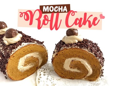 Mocha Roll Cake | Bolu Gulung Mocha lembut tanpa SP & Baking Powder