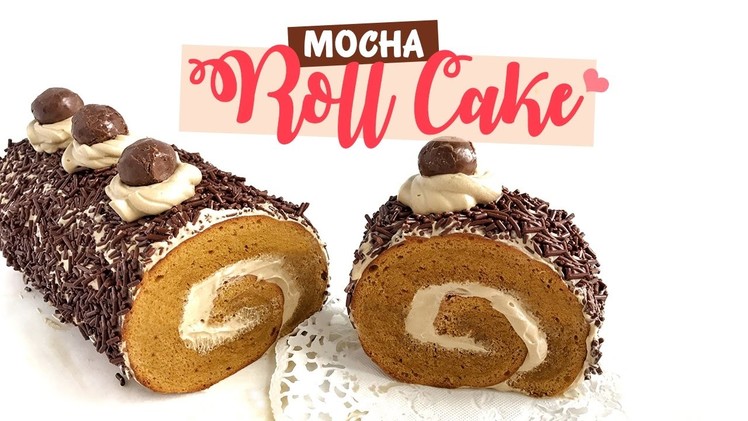 Mocha Roll Cake | Bolu Gulung Mocha lembut tanpa SP & Baking Powder