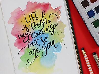 Modern Calligraphy + Watercolors | Paint with me