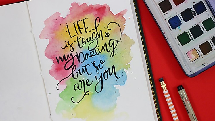 Modern Calligraphy + Watercolors | Paint with me