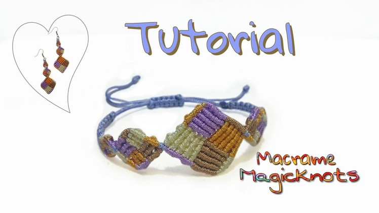 Multicolored Macrame Square Bracelet Tutorial ♥ Magic Knots ♥