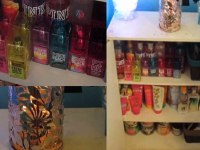 My Body Mist, Lotion, Candle, and Perfume Collection + Storage