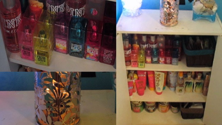 My Body Mist, Lotion, Candle, and Perfume Collection + Storage