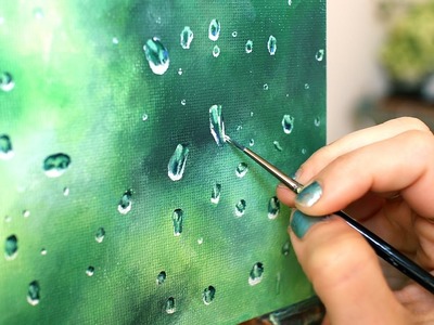 Oil Painting Time Lapse | Realistic Water Droplets