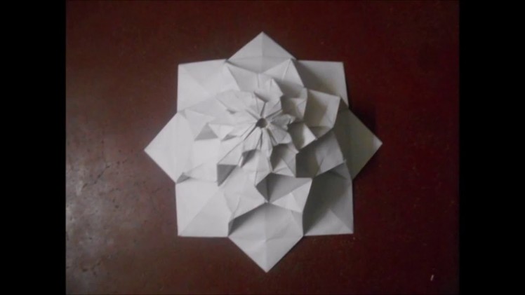 Origami 8 petal flower tower by Chris K.Palmer