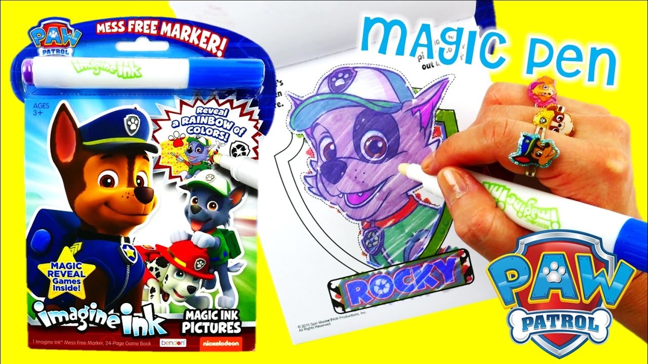 Paw Patrol Imagine Ink Marker New Coloring Book Episode With Magic Ink ...