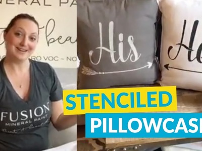 Personalized Stenciled Ikea Pillowcases
