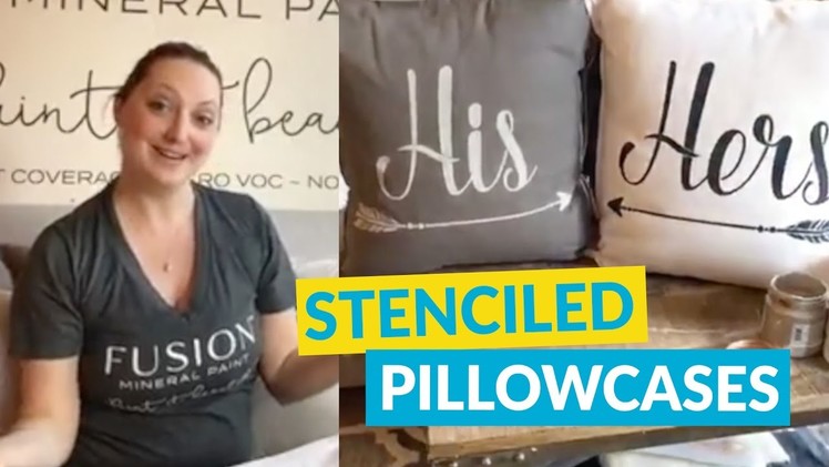 Personalized Stenciled Ikea Pillowcases