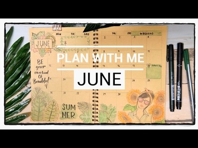 Plan With Me | Planner deco 手帳设计 Muji Planner - JUNE 六月 2017 手繪 handrawn