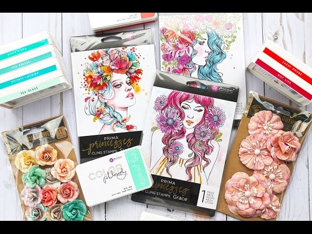 Princess Cards featuring the Color Philosophy Inks with Cari on Live with Prima