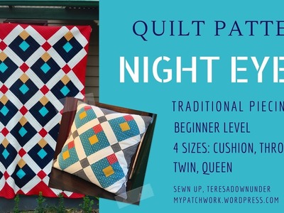 Quilt pattern: Night eyes - quilt pattern for begineers