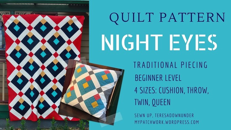 Quilt pattern: Night eyes - quilt pattern for begineers
