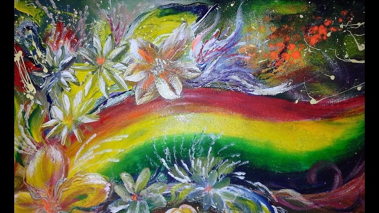 Rainbow-Acrylmalerei-Acrylic painting