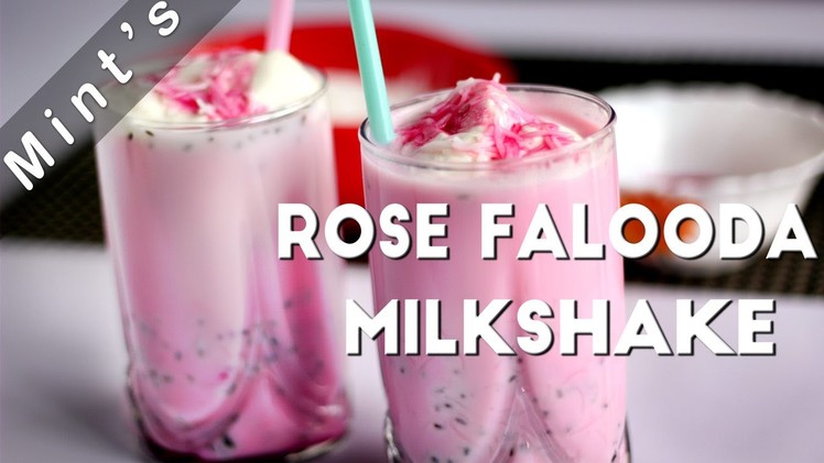 Rose Falooda Milkshake Recipe | Milkshake Recipe In Hindi | Milkshake Recipe - Ep-121