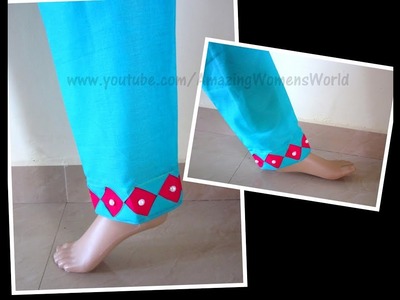 Salwar  Mohri. Pouncha. Pauncha Design Stitching Easy Method - DIY