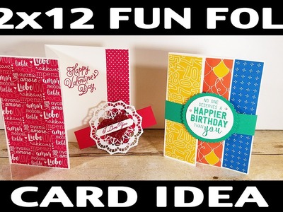 Stamping Jill - 12x12 Fun Fold Card Idea