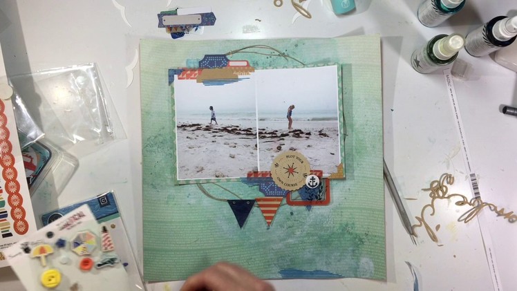 Summer Scrappin' Day 6- Scrapbooking Process Video #100- "Beach Combers"