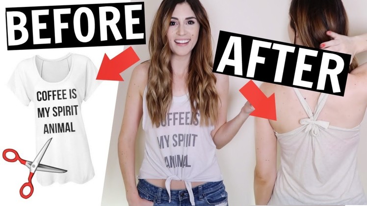 T-Shirt Into Tank Top 2 Different Ways | No Sewing Required DIY