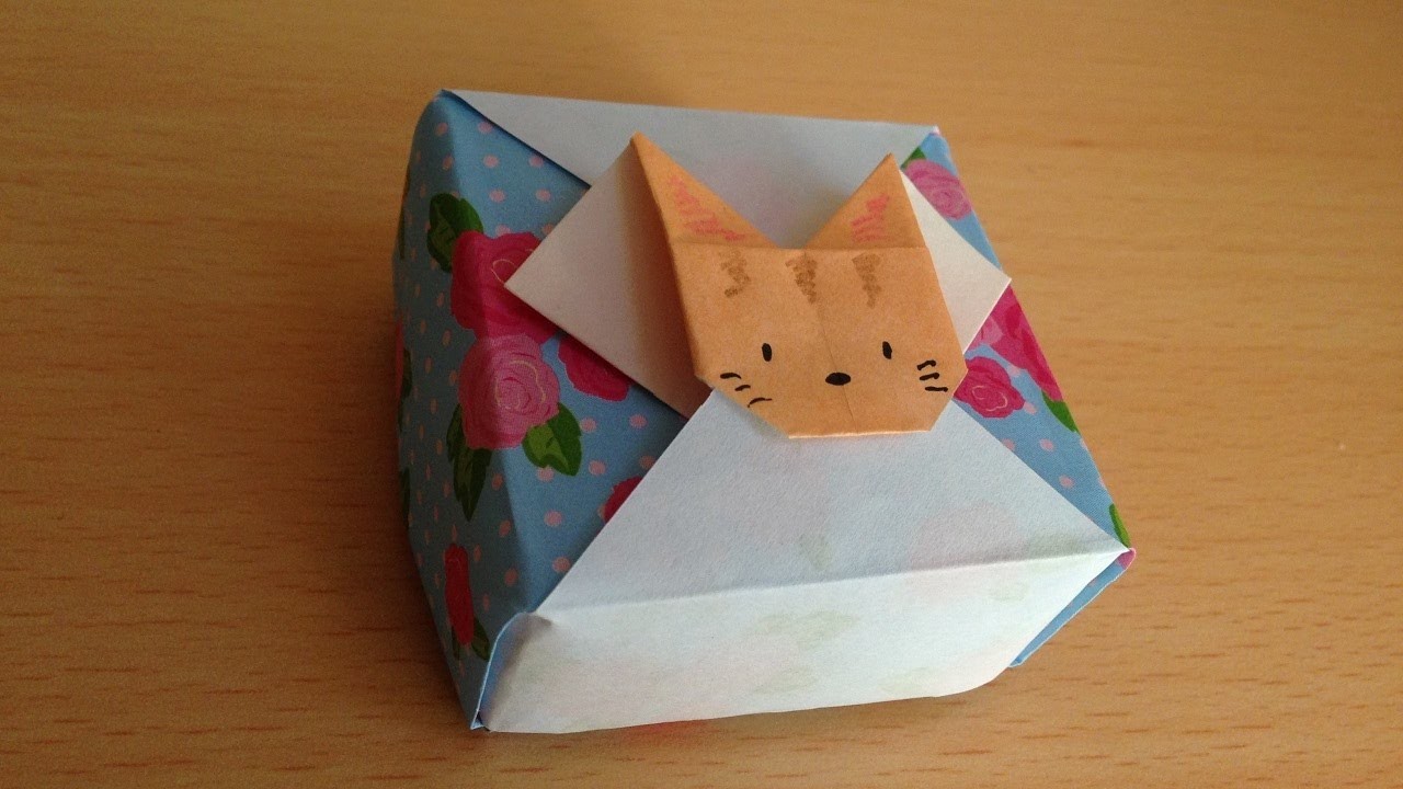 折り紙 猫の箱 簡単な折り方 Niceno1 Origami Cat Box