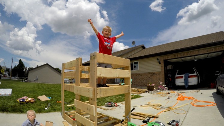 Toddler Pallet Bunk Bed Made By Toddler - Journey To Sustainability