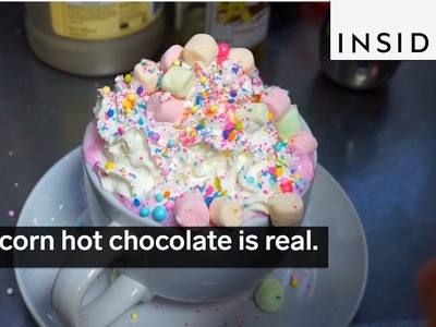 Unicorn hot chocolate is real
